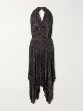 Paulina pleated ruched georgette midi dress