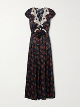 Coraline floral-print satin midi dress