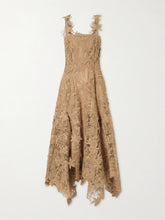 Guipure-lace midi dress
