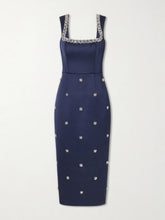 Ayla embellished satin midi dress