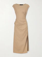 Katia gathered gabardine midi dress