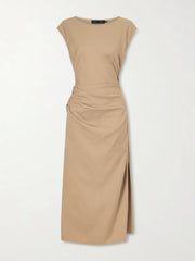 Katia gathered gabardine midi dress