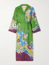 Nanci belted floral-print linen midi dress