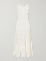 Crocheted cotton midi dress