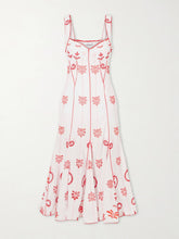 Naia tiered broderie anglaise cotton-blend midi dress