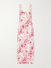 Adele printed silk midi dress