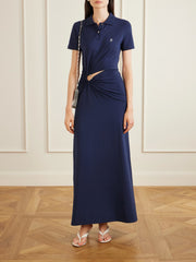 Embellished jersey midi dress