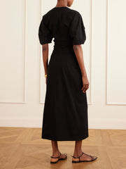 Clarissa cotton-blend jersey midi dress