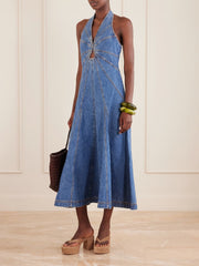 Rowyn denim midi dress