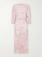 Ezra floral-print cotton-blend midi dress