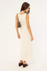 Motel Gerda Maxi Dress Floral Flock Cream