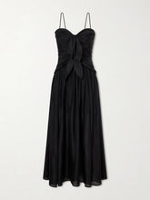 Aster cutout gathered silk-chiffon midi dress