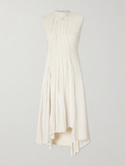 Pleated cady midi dress