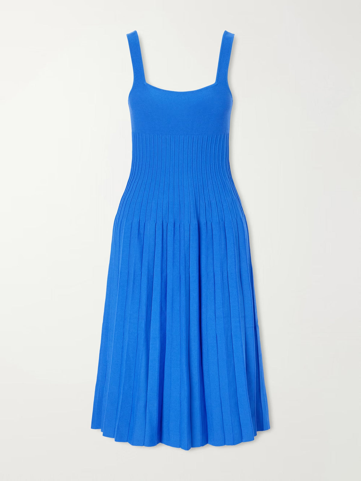 Ellison pleated knitted stretch-jersey midi dress