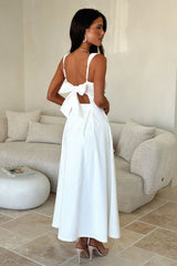 Chantelle Square Neck Midi Dress - White