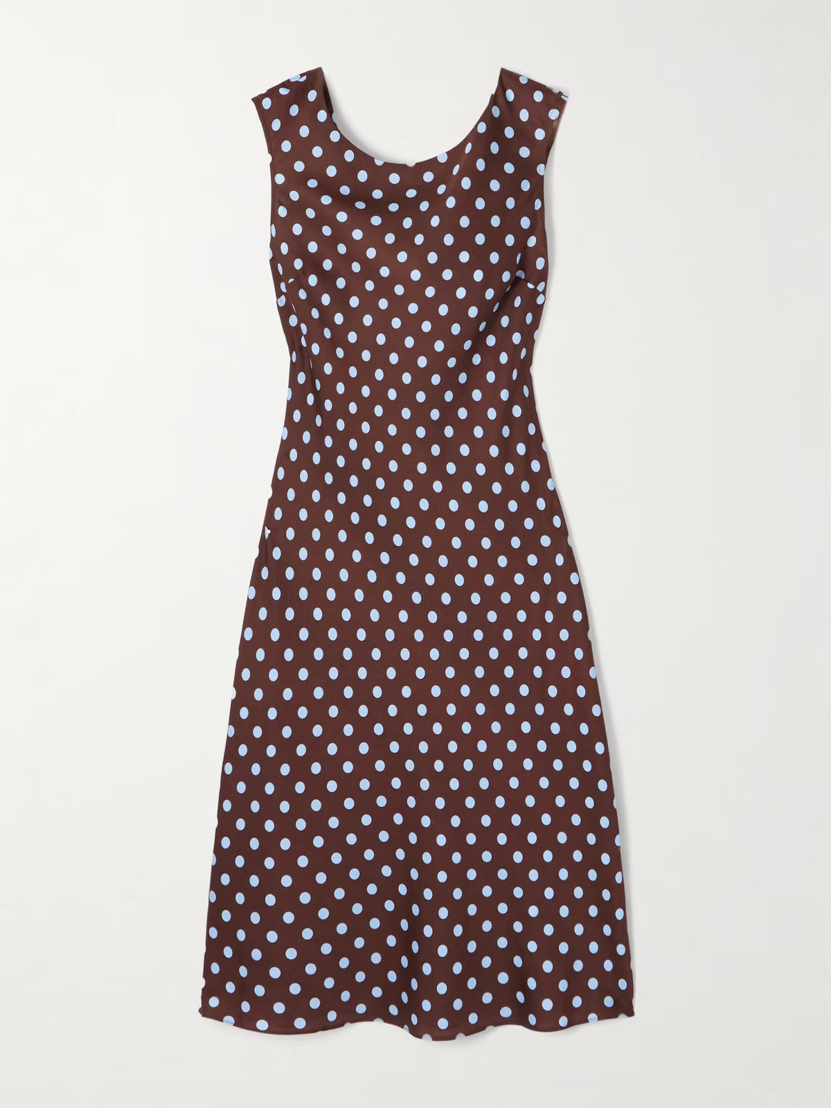 Leo polka-dot TENCEL�?lyocell-blend satin midi dress