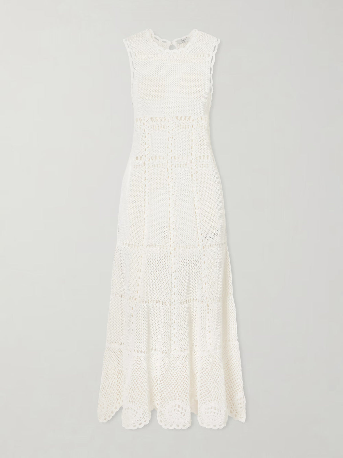 Crocheted cotton midi dress