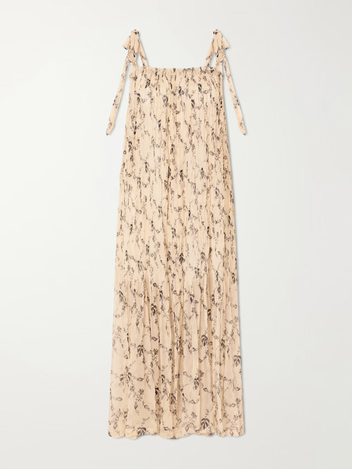 Emrys Shadow floral-print gathered midi dress