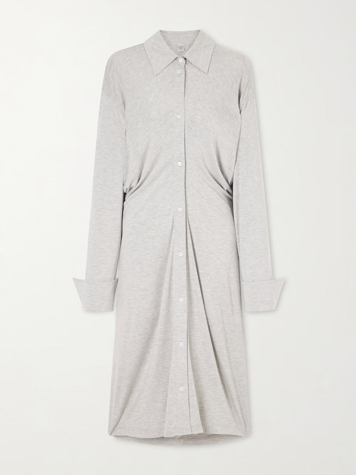 Slouch draped jersey midi dress