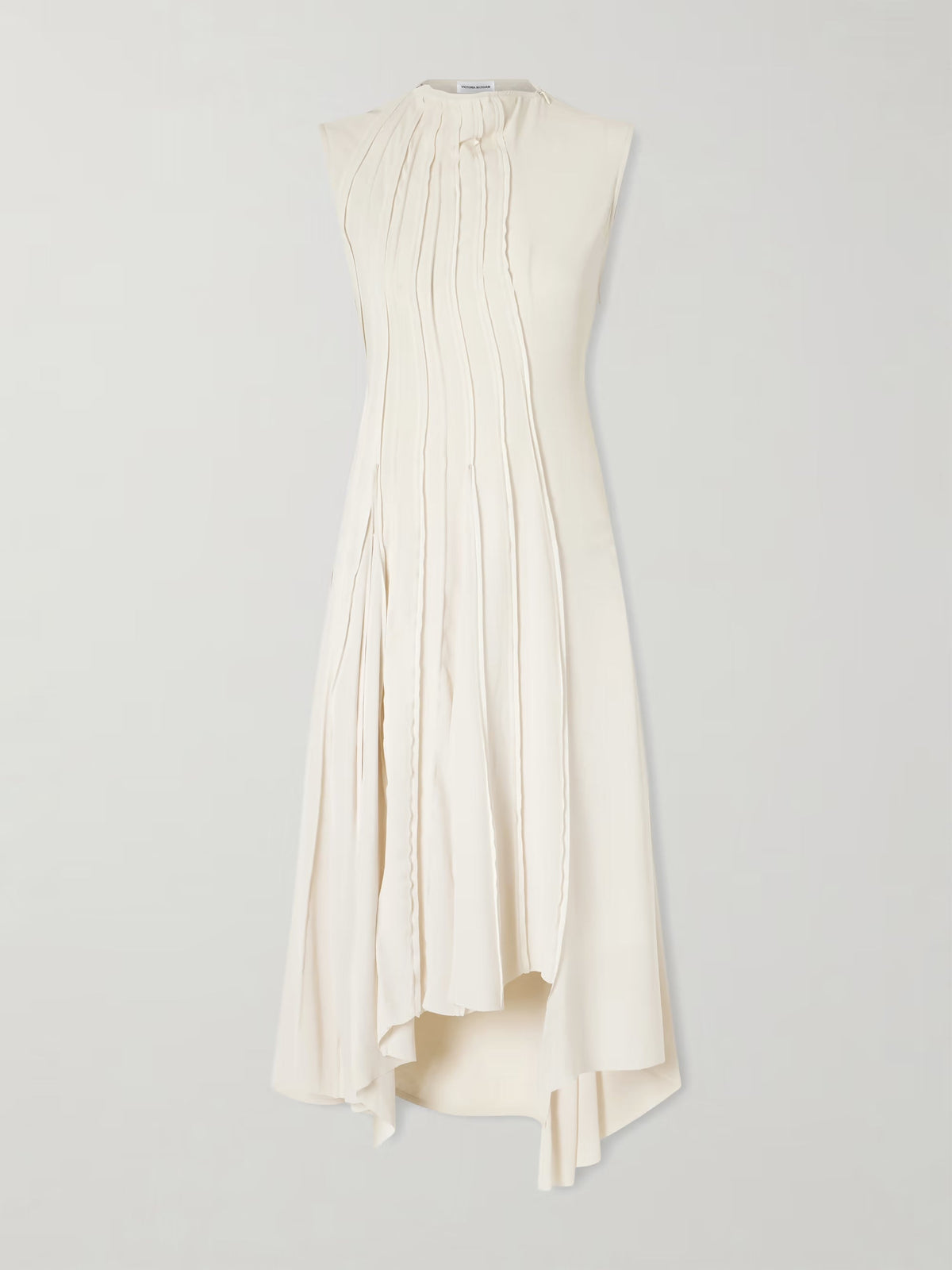 Pleated cady midi dress